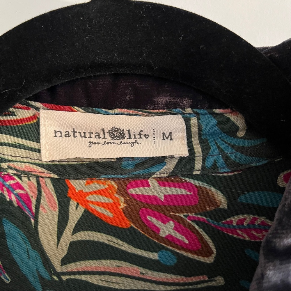 NWOT Natural Life “Rocky” Slate Grey Velvet Shirt Dress - M - Picture 2 of 10